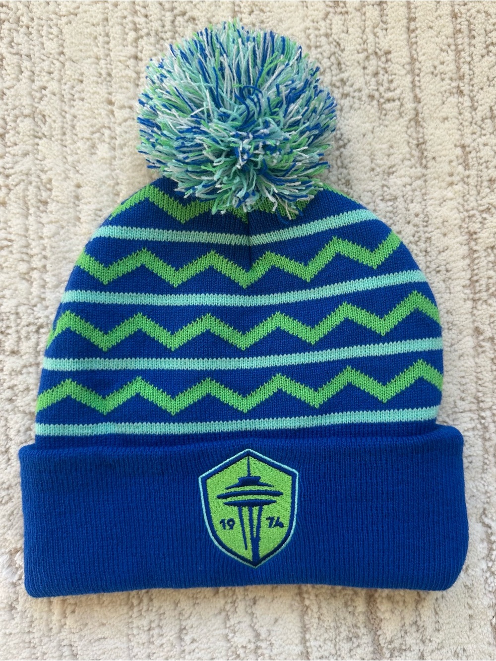 Seattle Sounders FC Pom Knit Beanie Hat